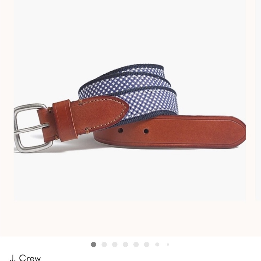 J Crew Gingham check Men's Belt